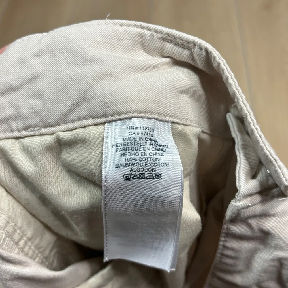 True Religion Mens Cargo Shorts Tan Khaki Cotton Utility Sz. 32 11.5